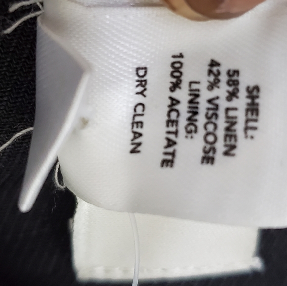 NWT Ann Taylor LOFT Black Linen Pants Wide Leg Lin - Picture 5 of 8